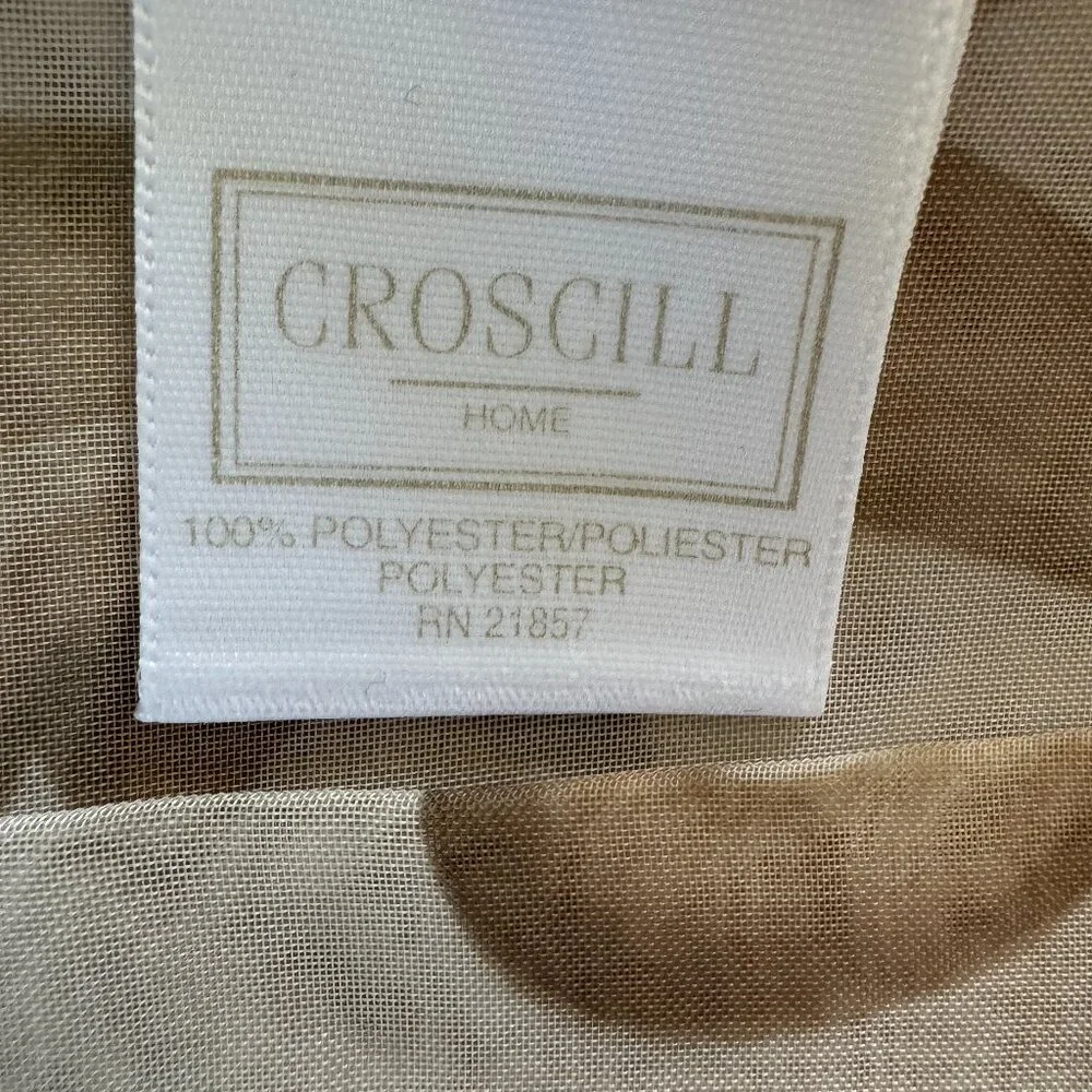 Vintage 2 pc CROSCILL Chambord Cassis Floral 60 x 216 Semi Sheer Drapery Scarf - Picture 4 of 6
